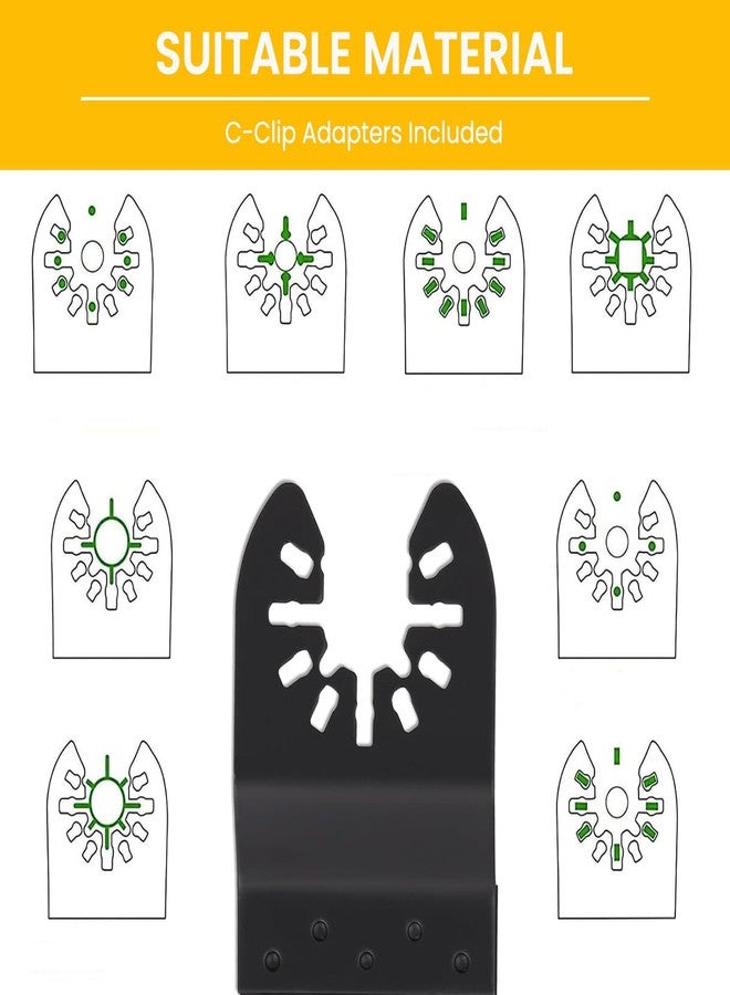 Serplex® 5Pcs Oscillating Tool Blades Set, Wood Cutting & Scraping Blades, Universal Oscillating Saw Blades, Quick Connection Etched Scale, Rugged Durable Saw Blades for Wood, PVC, Plastic, Polishing - Image 4